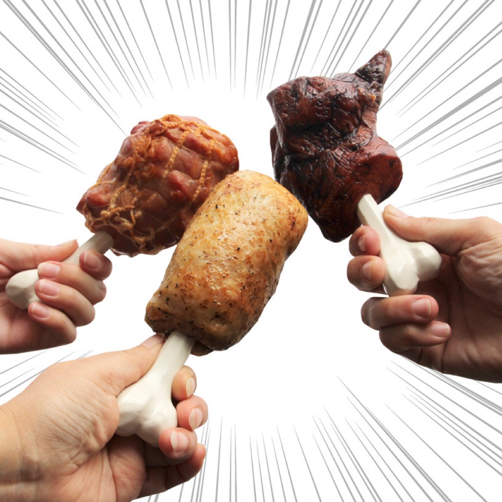 山森𝟯𝟰 ㋡ 現貨 燕三条 日本製 漫畫肉骨頭叉 鋁合金烤肉叉 耐高溫 BBQ燒烤叉 漫畫骨頭 造型叉子 漫畫大骨