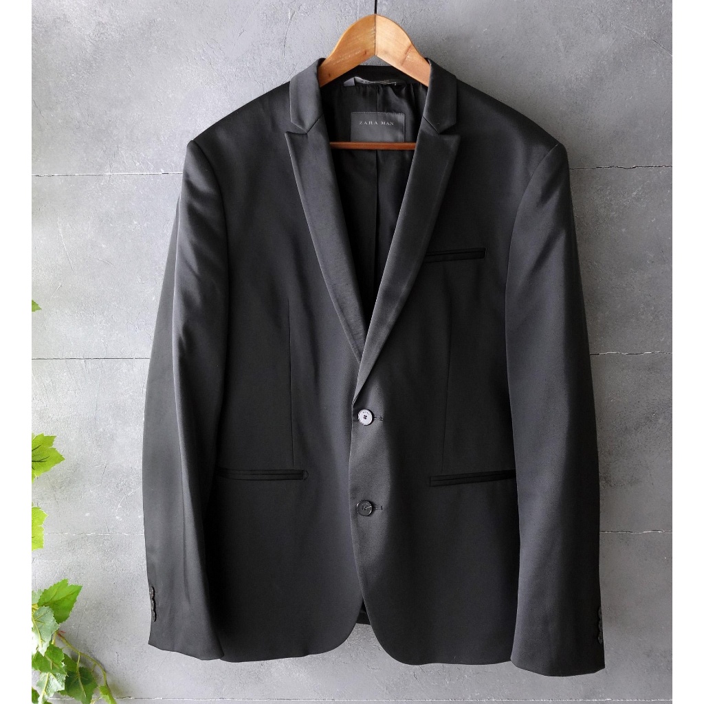 西班牙品牌 ZARA MAN 深灰黑 合身版 休閒西裝外套 EUR 54號