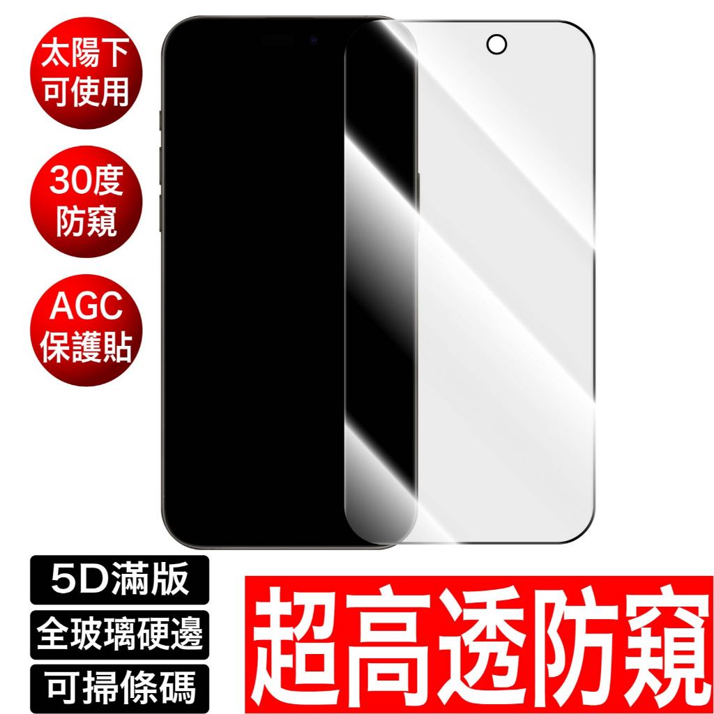 5D滿版超高透防窺保護貼防偷窺玻璃貼鋼化膜 iPhone 15 14 13 12 Pro 11 XR XS MAX 8