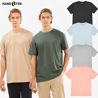 Hang Ten-男裝-基本款純棉圓領腳丫短袖T恤(多色選)