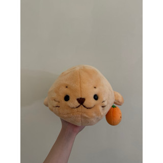 正版 日本 sirotan 橘色 海豹 可愛 娃娃 玩偶 布偶 二手 絨毛