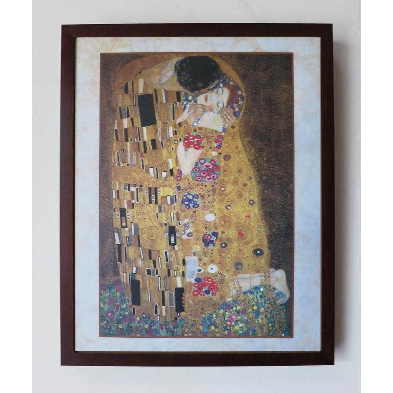 【浪漫視見】克林姆 Klimt 吻 情侶 情人 裱框畫 現代畫 世界名畫 複製畫 藝術畫 套房裝飾 現代風格 象徵主義