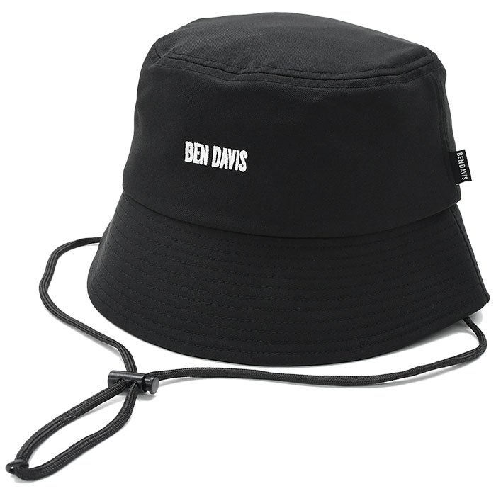 BEN DAVIS BDW-8663-01 REFLAX UV HAT 電繡文字 漁夫帽 (黑色) 化學原宿