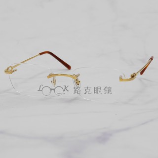 【LOOK路克眼鏡】Cartier 卡地亞 光學眼鏡 無框 CT0050O 001