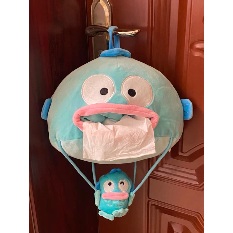 ʚ𝐂𝐇𝐄𝐑𝐑ɞ ｜⟣三麗鷗⟢ 可愛車載衛生紙盒 抽紙盒 魚怪熱氣球 Sanrio 醜魚毛絨 收納 漢頓hangyodon