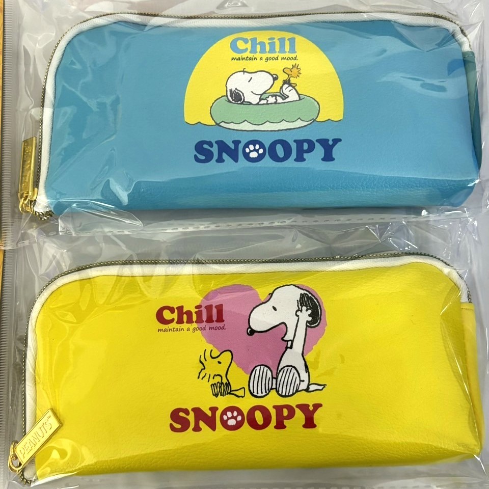 史努比 SNOOPY(好心情)皮質大開口筆袋【5ip8】