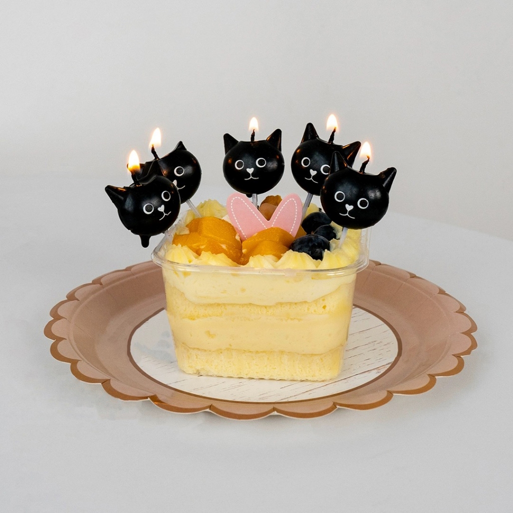 french butter. 黑貓蠟燭 生日蛋糕蠟燭 韓系蠟燭 派對佈置 蛋糕裝飾
