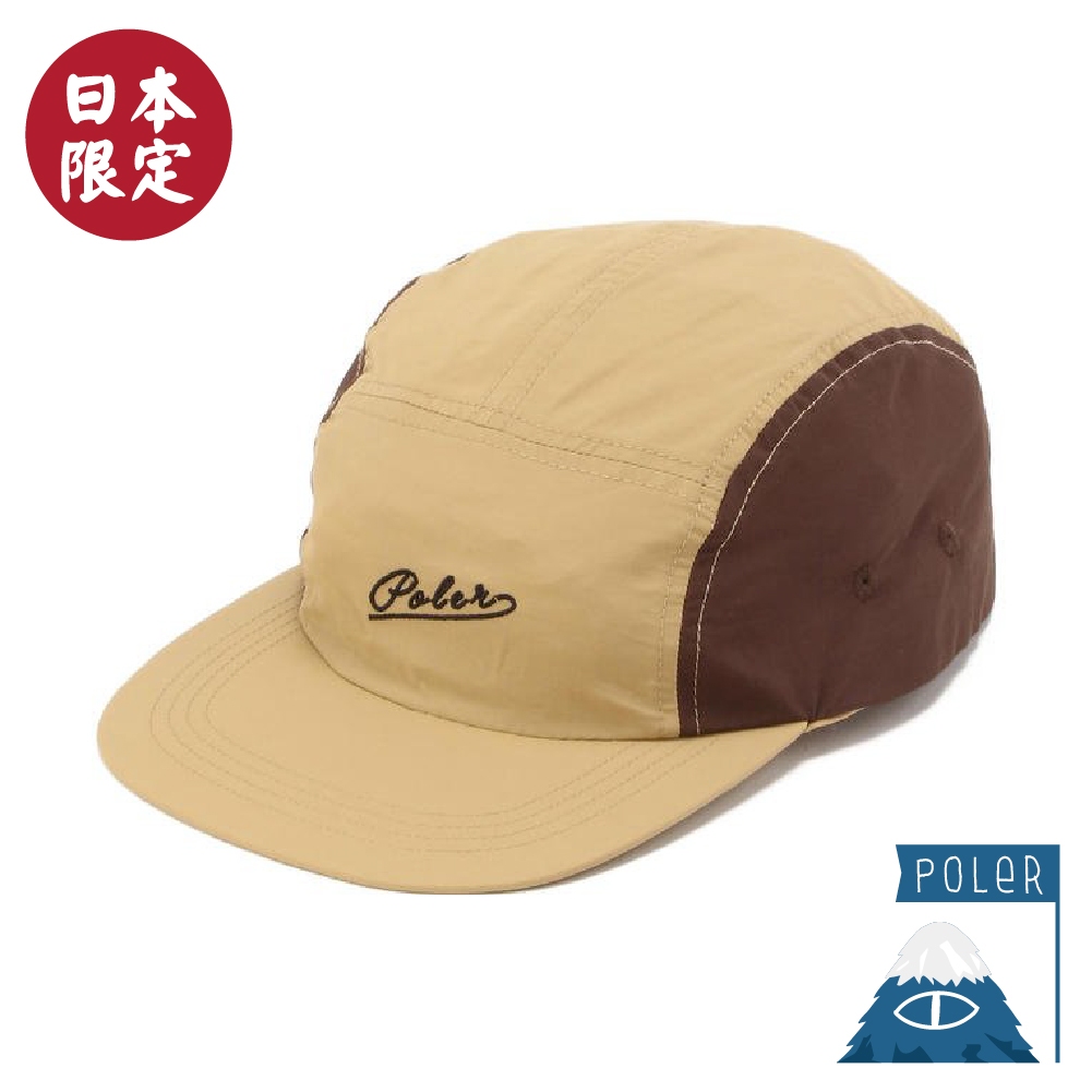 【POLeR】ARROW FONT ５PANEL NYLON CAP 五分割帽 休閒帽 卡其配色 / 日本限定