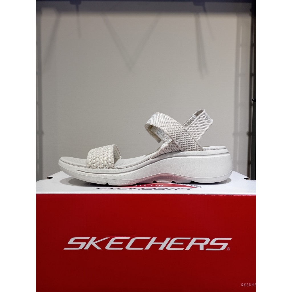 SKECHERS 女健走系列涼拖鞋 GO WALK ARCH FIT SANDAL (140264NAT) 有足弓