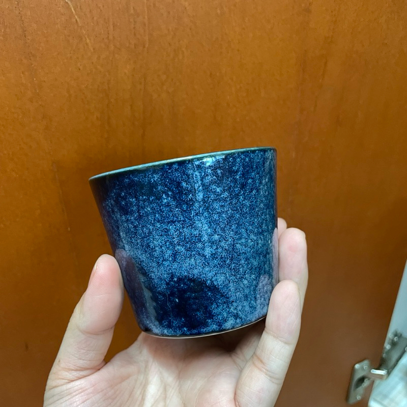 日本超輕量茶杯 美濃燒 karu:ecle 窯變紺180ml 宜得利 陶瓷 日系 茶杯