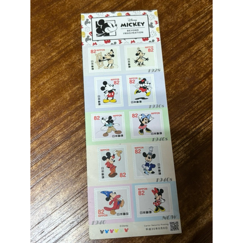 日本郵票 迪士尼米奇 平成30年2019年