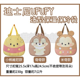 【全新現貨】7-11 迪士尼UFUFY 造型保溫保冷袋 小熊維尼/奇奇蒂蒂/米奇