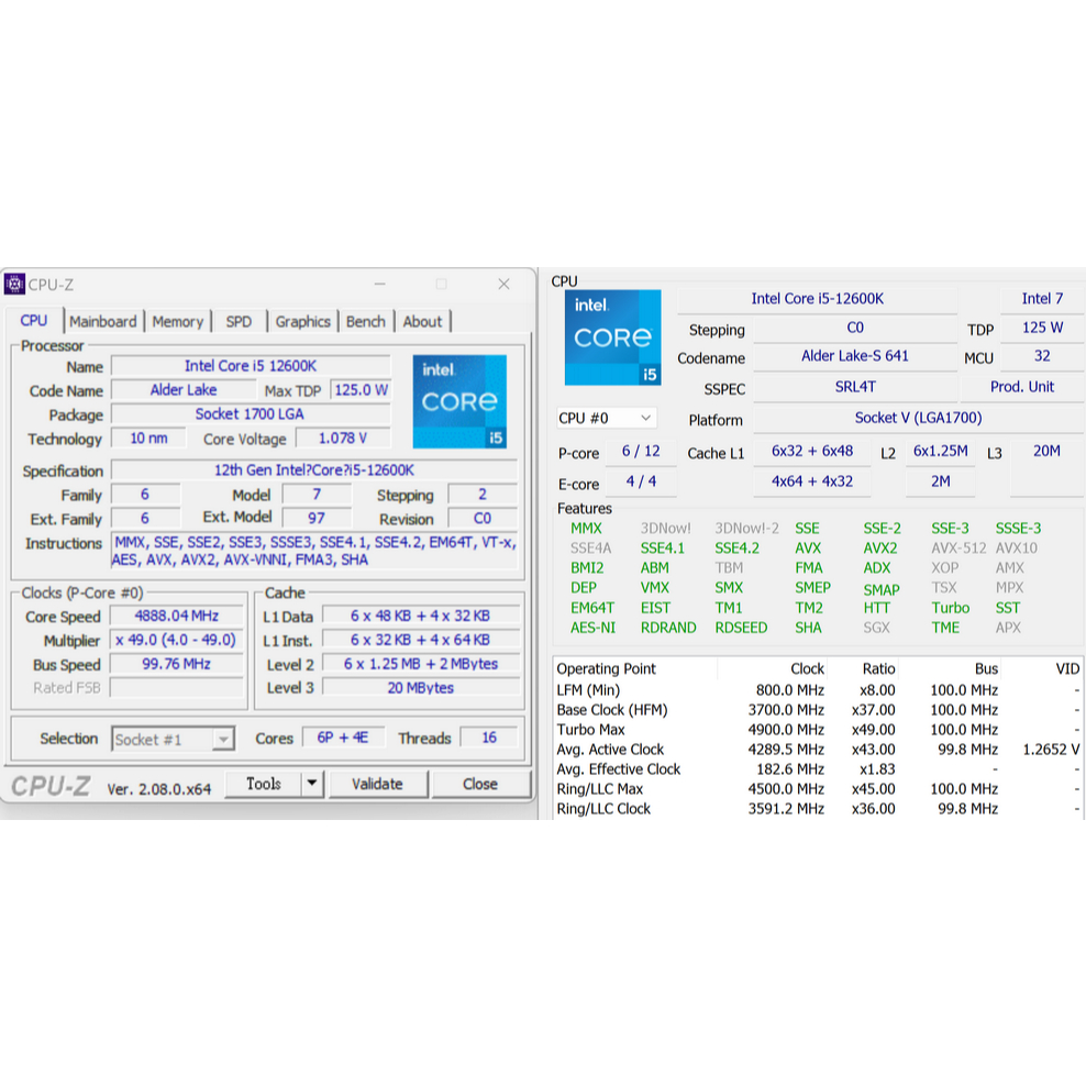 Intel Core i5 12600K 第12代 散裝正式版 請先詳閱賣場說明