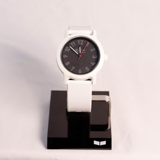 Vestal Alpha Bravo Plastic ALP3P01 Vestal白色橡膠錶帶簡約黑白配色手錶