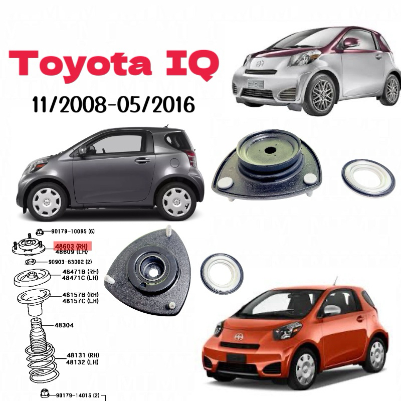 Toyota  IQ 11/2008-03/2016 1.0L KGJ10L前避震上座含軸𠄘