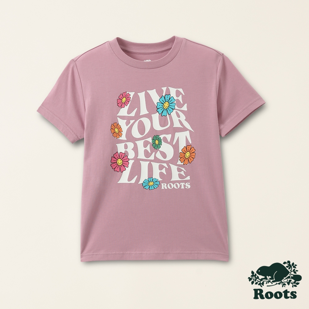 【Roots】大童-擁抱真我系列 文字設計有機棉短袖T恤