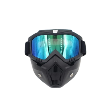 【面罩風鏡】摩托車頭盔騎行越野套裝 戶外哈雷護目鏡可拆面具