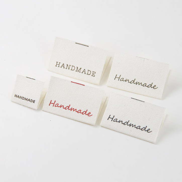 🤩有創客製 客製化 標籤 布標 基礎款Handmade手工布標純棉標籤輔料縫紉側標對摺多色新款 可開發票