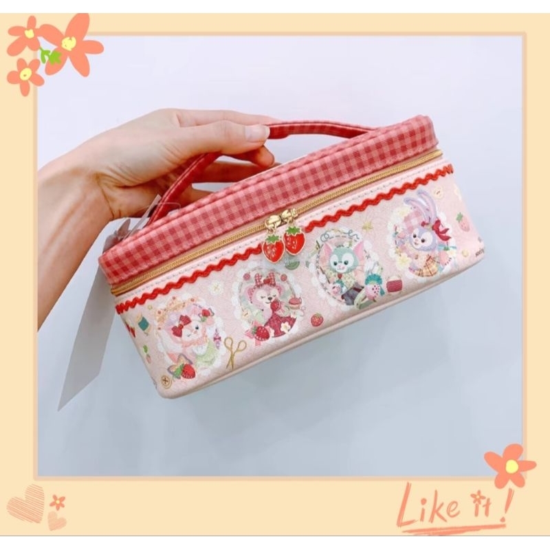 東京迪士尼海洋達菲家族收納包 口紅包 零錢包 星黛露 草莓化妝包 達菲熊 手提包