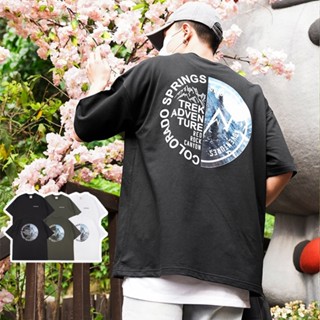 短袖上衣 極地山脈 outdoor 短袖T恤 寬鬆落肩 印花 男生短袖 - SIRPRICE Select Shop