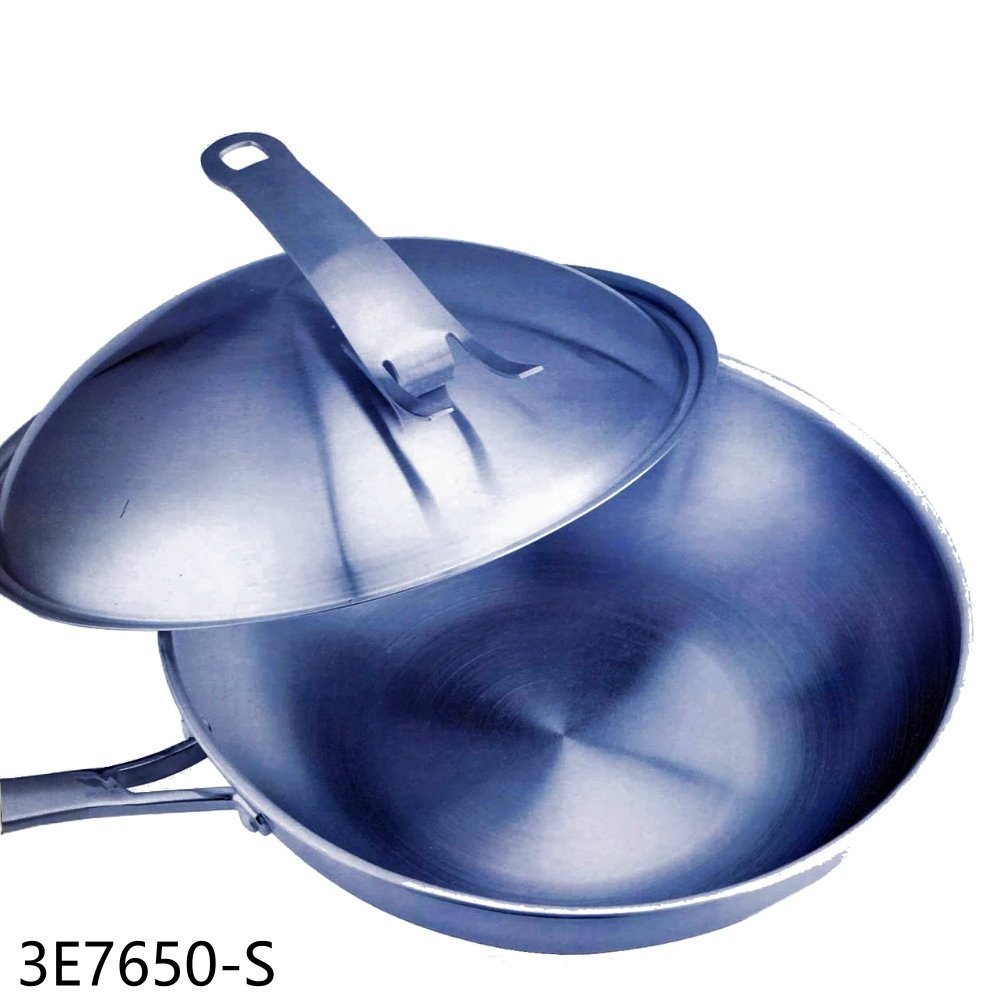 優惠出清【3E7650-S】32公分不鏽鋼三層複合炒鍋IH爐適用炒鍋 歡迎議價