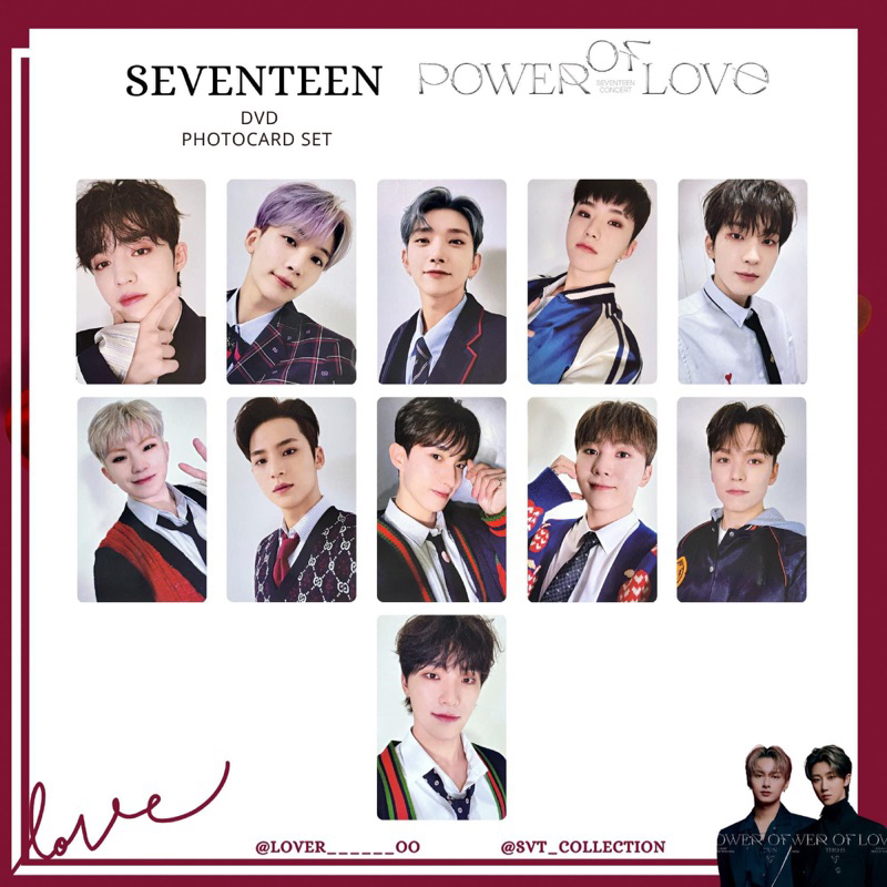 Seventeen  Power of love DVD小卡 淨漢 圓佑 淚鑽圓 紫髮漢