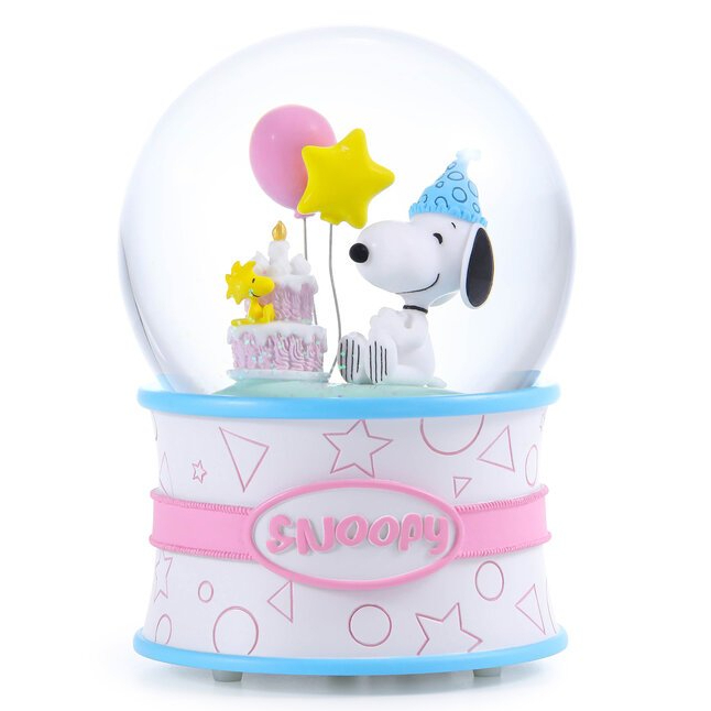 【JARLL 讚爾藝術】Snoopy史努比 官方授權 燈光水晶球音樂盒 生日 兒童節 婚禮 紀念日 畢業禮