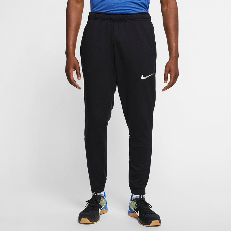 Nike 長褲 Training Trousers 運動 男款 Dri-FIT 排汗 健身 重訓 縮口褲 黑 白