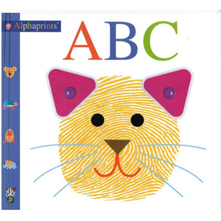 ALPHAPRINTS ABC/手指印字母書/硬頁書/ /英文繪本/Touch and Feel