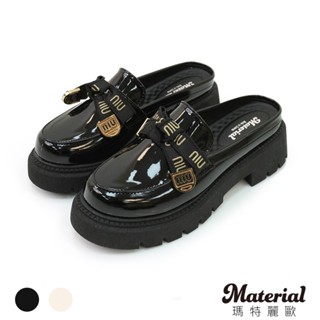 material瑪特麗歐【全尺碼23-27】女鞋 樂福鞋 mit時髦蝴蝶結厚底穆勒鞋 t53103