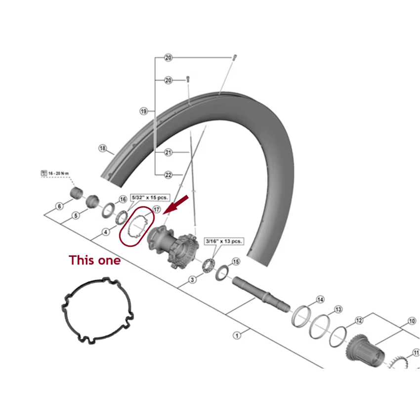 Shimano Dura-Ace 後輪非傳動側鋼絲外蓋 WH-R9270/R9170/RS770 後輪通用