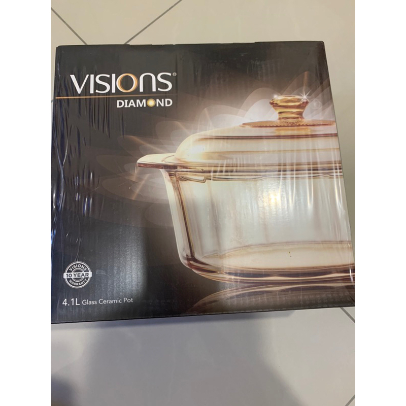 美國 康寧 Visions Diamond 4.1L 晶鑽鍋