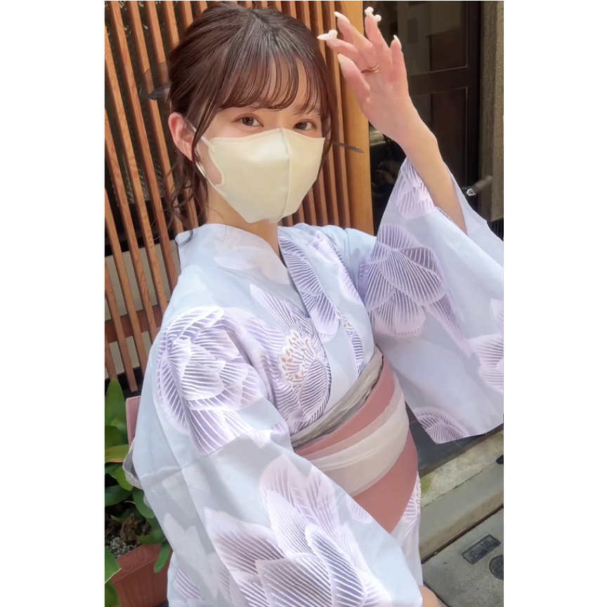 日本GRL春夏日式可愛花卉浴衣套裝♡