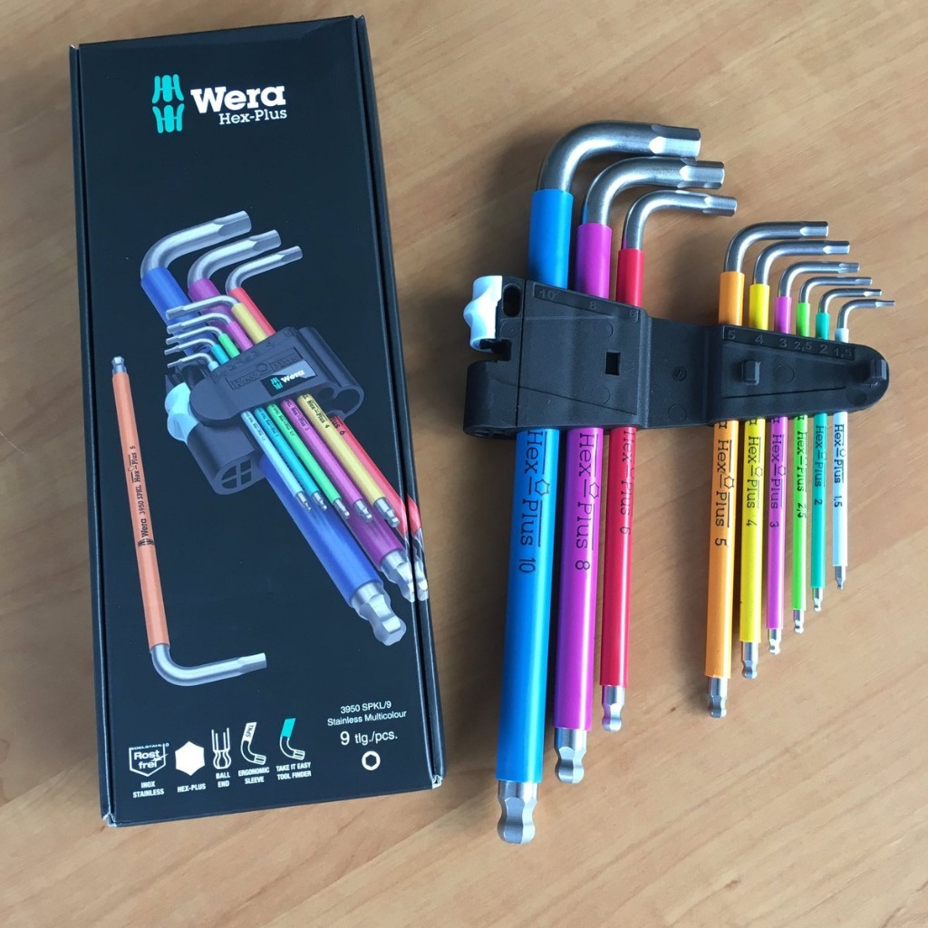 瘋狂買 Wera 維拉 3950SPKL/9 SM CO 彩色膠套手柄不銹鋼六角球頭扳手9隻組 內六角螺絲起子組套 特價