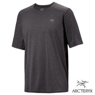 【ARCTERYX 始祖鳥】男 款輕量透氣快乾短袖圓領排汗衣 Cormac T恤 運動休閒衫 雜黑 X000007664