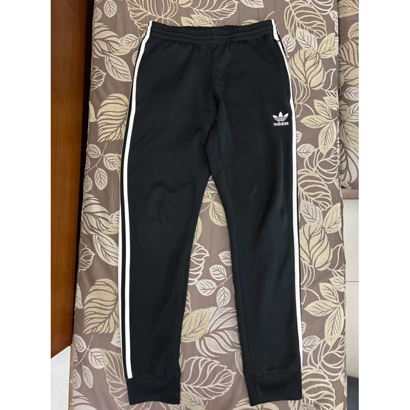Adidas 3 Track Jogger pants 三葉草 刺繡 雙拉鍊口袋 黑色 縮口棉質長褲 AJ6960