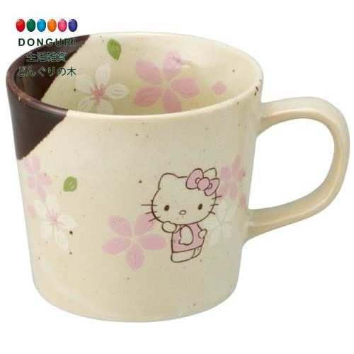 【震撼精品百貨】凱蒂貓_Hello Kitty~日本SANRIO三麗鷗 KITTY陶瓷美濃燒陶瓷馬克杯-棕櫻花款