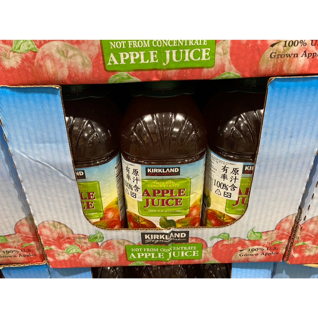 🚀2️⃣4️⃣🅷快速出貨🔥Costco 好市多代購 分購 Kirkland 科克蘭 鮮榨蘋果汁 3.79公升