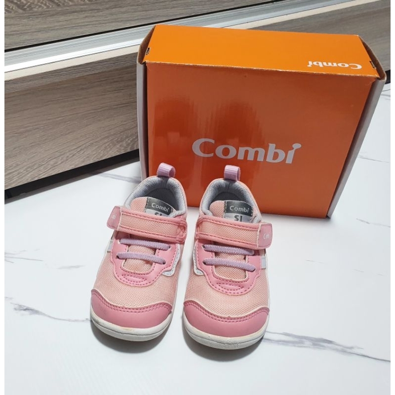 (2手）Combi 康貝機能鞋 NICEWALK醫學級成長機能鞋 運動款 粉色14.5公分