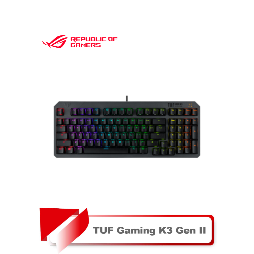 【TN STAR】TUF Gaming K3 Gen II 電競鍵盤 有線鍵盤 紅軸 青軸 機械鍵盤/IP57防水防塵