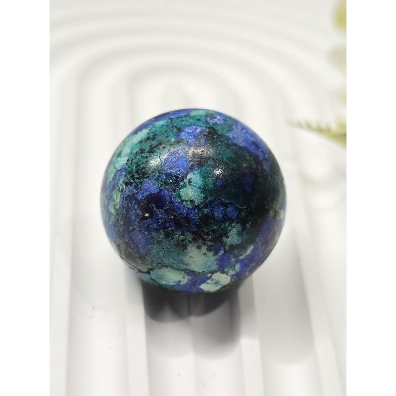 藍銅礦鳳凰青金石球 藍銅礦球 孔雀石 鳳凰青金 2.6cm