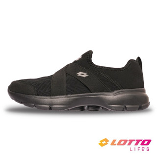 LOTTO 樂得 健走鞋 運動鞋 EASY WEAR 提花健走鞋 走路鞋 避震鞋墊 橡膠大底 黑 LT2AWX6500