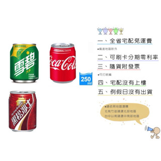 《隨貨附發票 宅配免運費》太古 可口可樂 雪碧 黑松沙士 250ml/24入