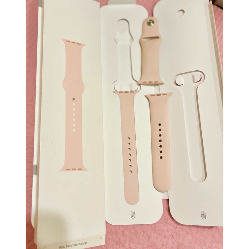 Apple Watch 原廠矽膠錶帶 運動錶帶 粉色 二手