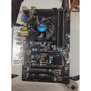 intel i7 3770 cpu + asrock z77 pro3 + 4g*2 ram