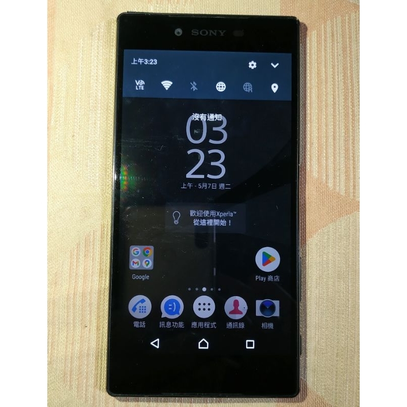 有Volte ，Sony Xperia Z5 Premium (銀色，5.5吋，3G+32G，八核心）