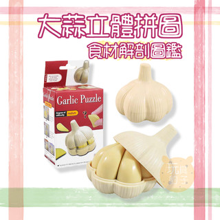 玩具豹子 大蒜立體拼圖 食材解剖圖鑑 蒜頭 玩具 蒜粒 益智遊戲 模型 交換禮物 補習班獎勵 兒童節 獎品 整人道具