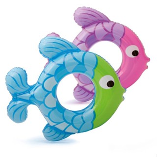 玩樂生活美國INTEX 59222雙色魚充氣游泳圈 嬰兒坐圈 兒童浮圈 兒童夏天玩水/游泳/戲水(免費維修 瑕疵換新品)