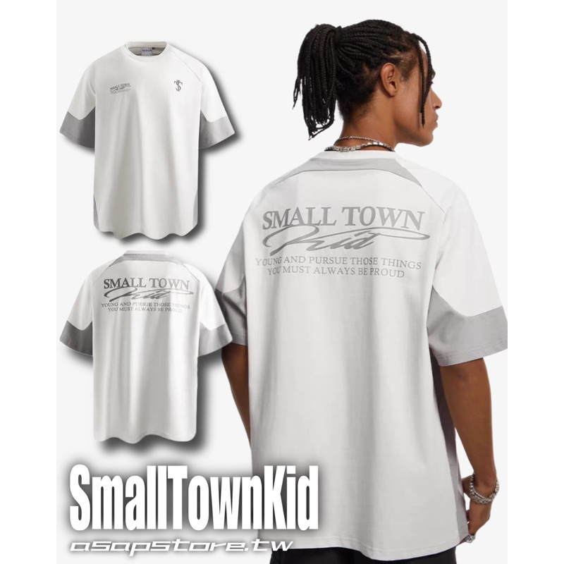 [A$AP STORE] STK SmallTownKid ”艾志恆Asen品牌” 灰白撞色 解構拼接 短袖