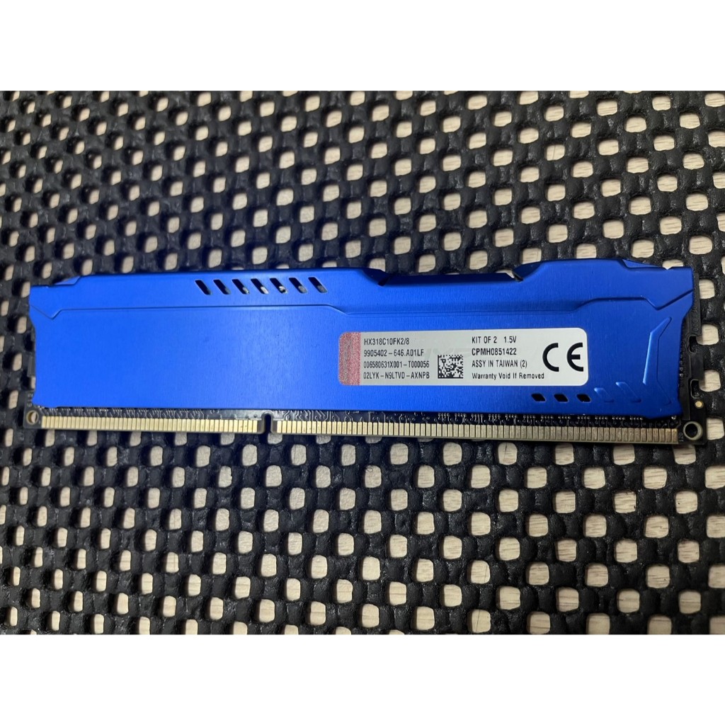 終身保固 金士頓 HyperX FURY DDR3 1866 Kit 4G HX318C10FBK2/8 單面超頻 藍色